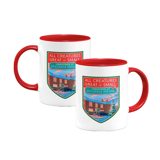 All Creatures Great and Small - Christmas at Skeldale House Mug - Red Interior