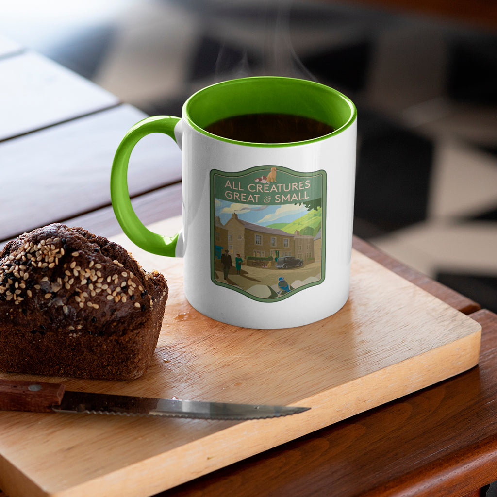 All Creatures Great and Small - Skeldale House Darrowby Mug - Green Interior