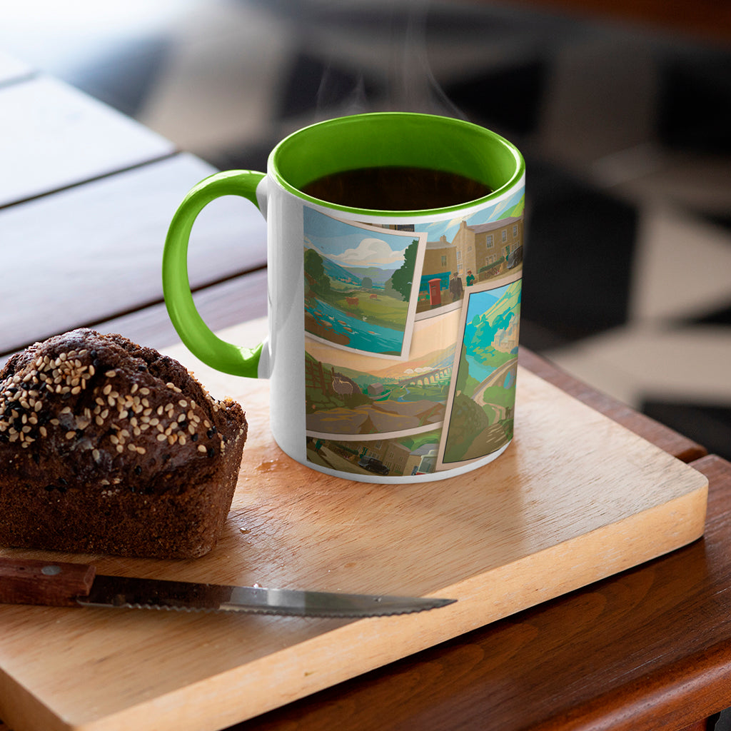 All Creatures Great and Small - Darrowby Scenic Mug - Green Interior