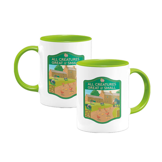 All Creatures Great and Small - Darrowby Farmyard Mug - Green Interior