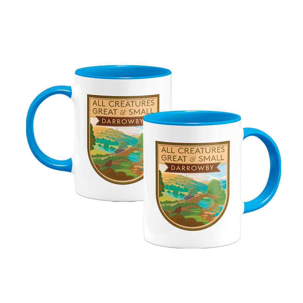All Creatures Great and Small - River Crossing to Darrowby Mug - Blue Interior
