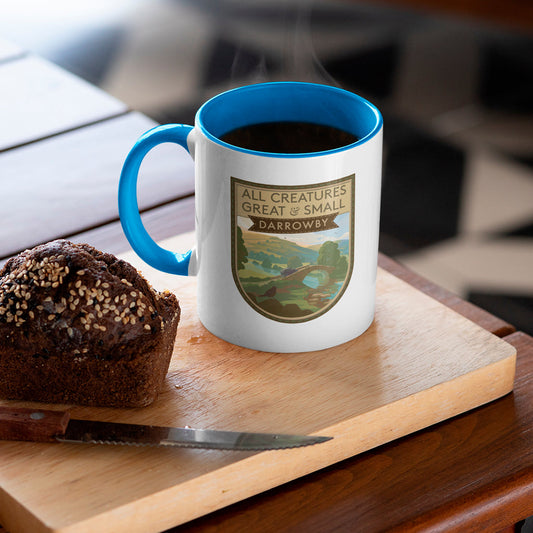 All Creatures Great and Small - River Crossing to Darrowby Mug - Blue Interior