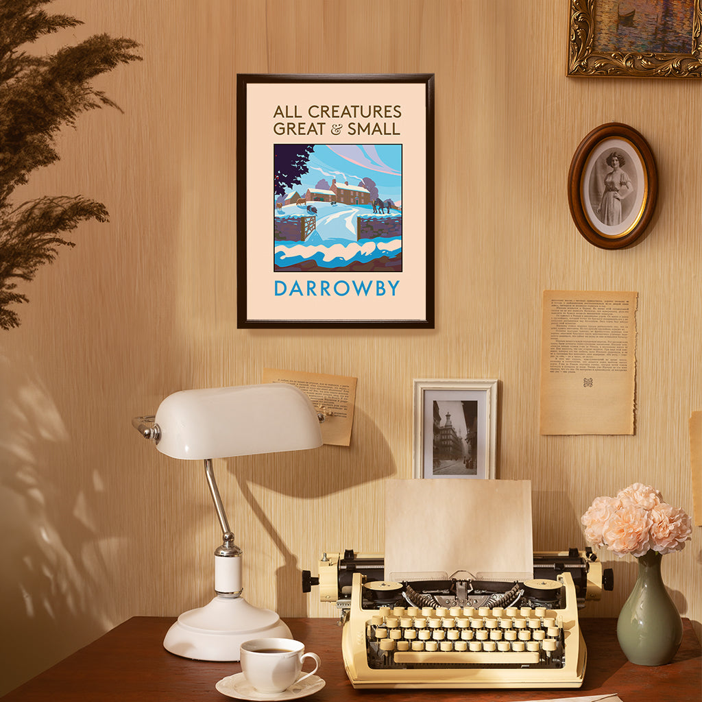 All Creatures Great and Small - Winter Darrowby Farmyard Art Print