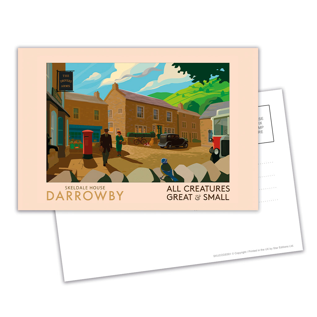 All Creatures Great and Small - Skeldale House Darrowby Postcard