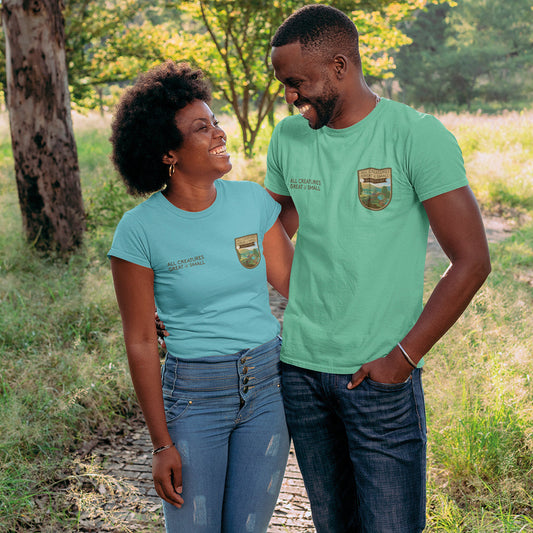 All Creatures Great and Small - River Crossing to Darrowby Crest T-Shirt