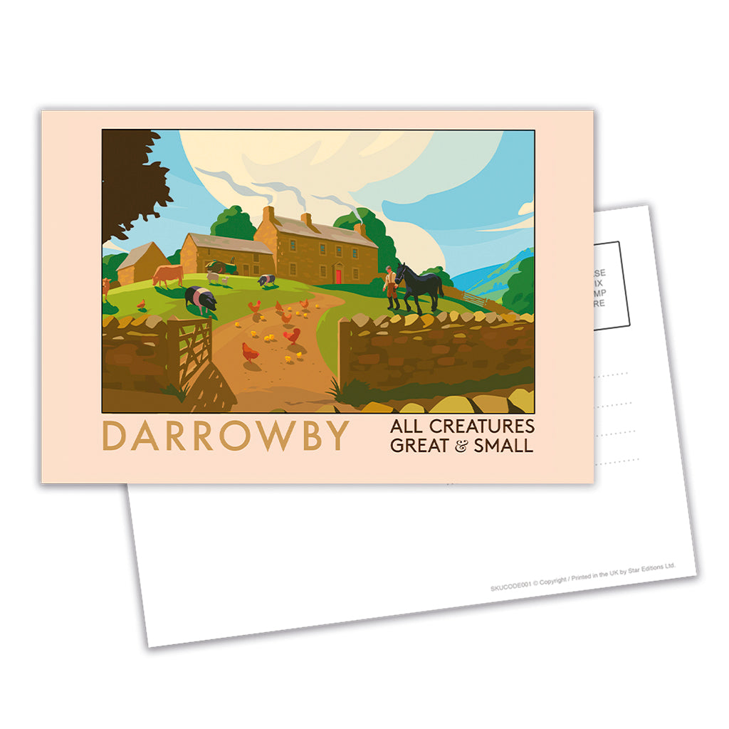 All Creatures Great and Small - Darrowby Farmyard Landscape Postcard