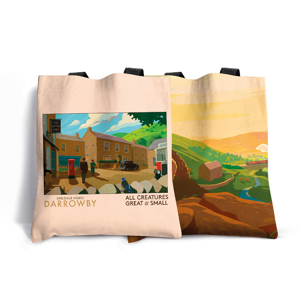 All Creatures Great and Small - Skeldale House and Countryside Edge-to-Edge Tote Bag