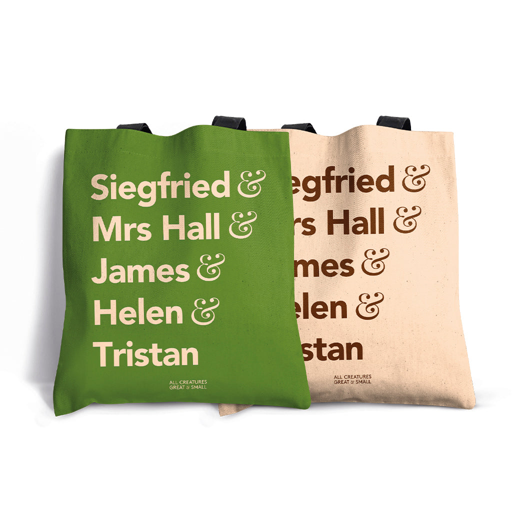 All Creatures Great and Small - Character Names Edge-to-Edge Tote Bag