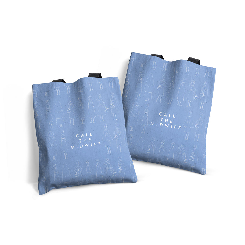 Call The Midwife Illustrated Cotton Tote Bag – 40x40cm