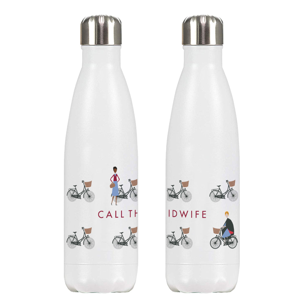 Call The Midwife "Midwives on Bicycles" 500ml Stainless Steel Water Bottle