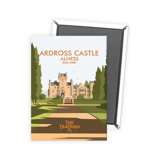 The Traitors Ardross Castle Fridge Magnet | Dave Thompson Art | Glossy 2x3"
