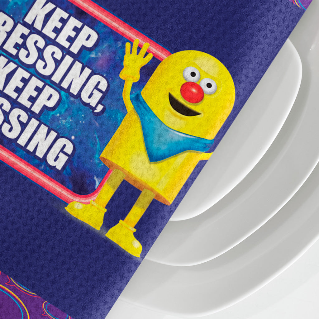 Catchphrase - Keep Pressing, Keep Guessing Tea Towel