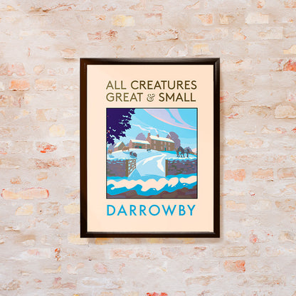 All Creatures Great and Small Winter Darrowby Farmyard Art Print