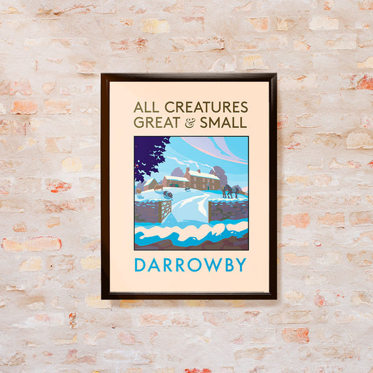 All Creatures Great and Small Winter Darrowby Farmyard Art Print