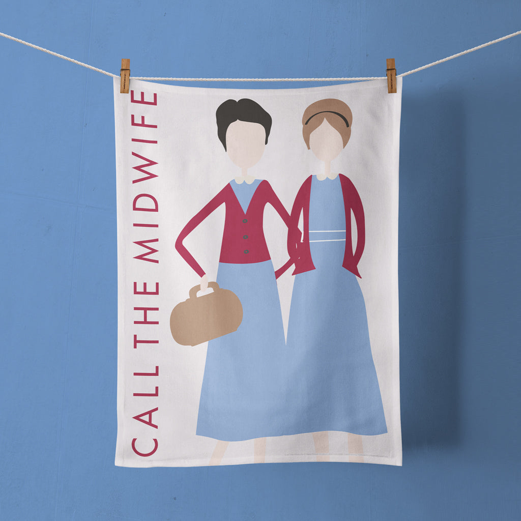 Call The Midwife "Modern Midwives" 100% Cotton Tea Towel – 70cm x 50cm
