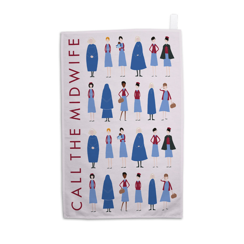 Call The Midwife "Characters of Poplar" 100% Cotton Tea Towel – 70cm x 50cm