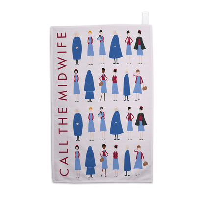 Call The Midwife "Characters of Poplar" 100% Cotton Tea Towel – 70cm x 50cm
