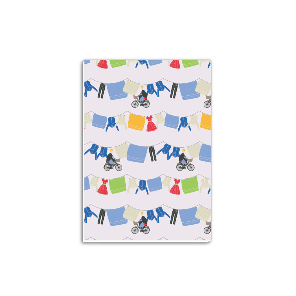 Call The Midwife A5 Notepad – Washing Line & Bicycle Pattern