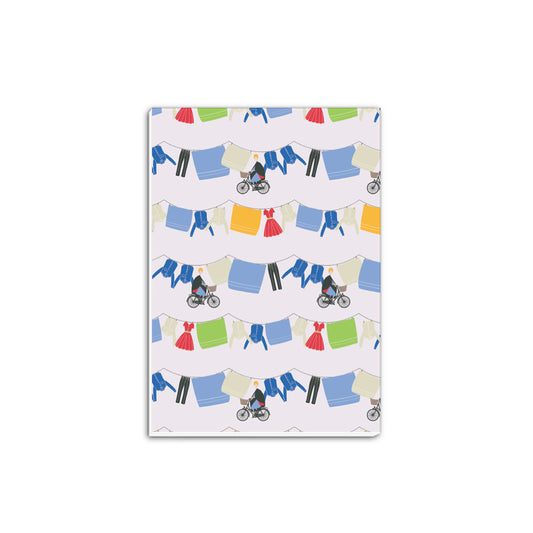 Call The Midwife A5 Notepad – Washing Line & Bicycle Pattern