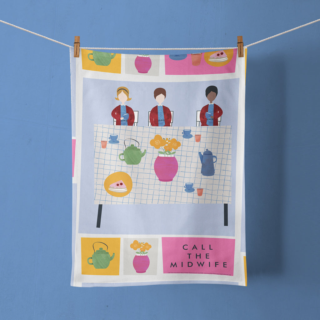 Call The Midwife "Tea at Nonnatus" 100% Cotton Tea Towel – 70cm x 50cm