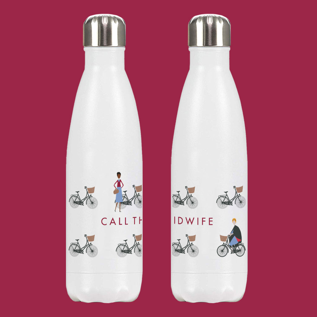 Call The Midwife "Midwives on Bicycles" 500ml Stainless Steel Water Bottle