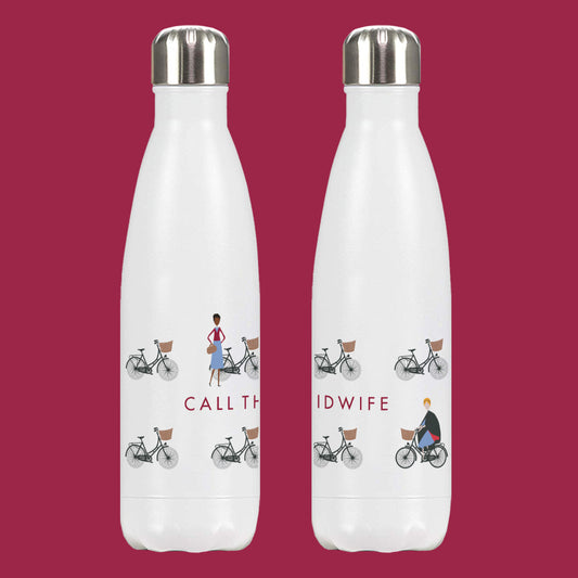 Call The Midwife "Midwives on Bicycles" 500ml Stainless Steel Water Bottle
