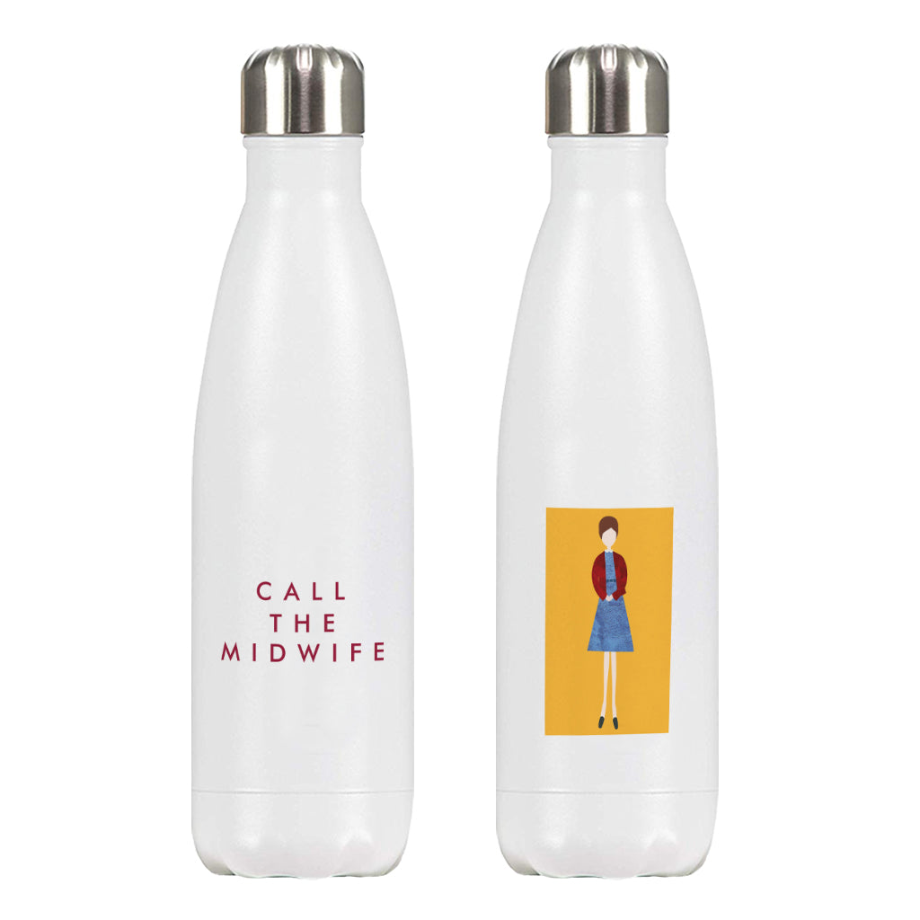 Call The Midwife "Modern Midwife" 500ml Stainless Steel Water Bottle – Mustard Yellow