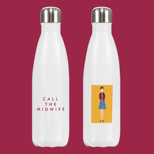 Call The Midwife "Modern Midwife" 500ml Stainless Steel Water Bottle – Mustard Yellow