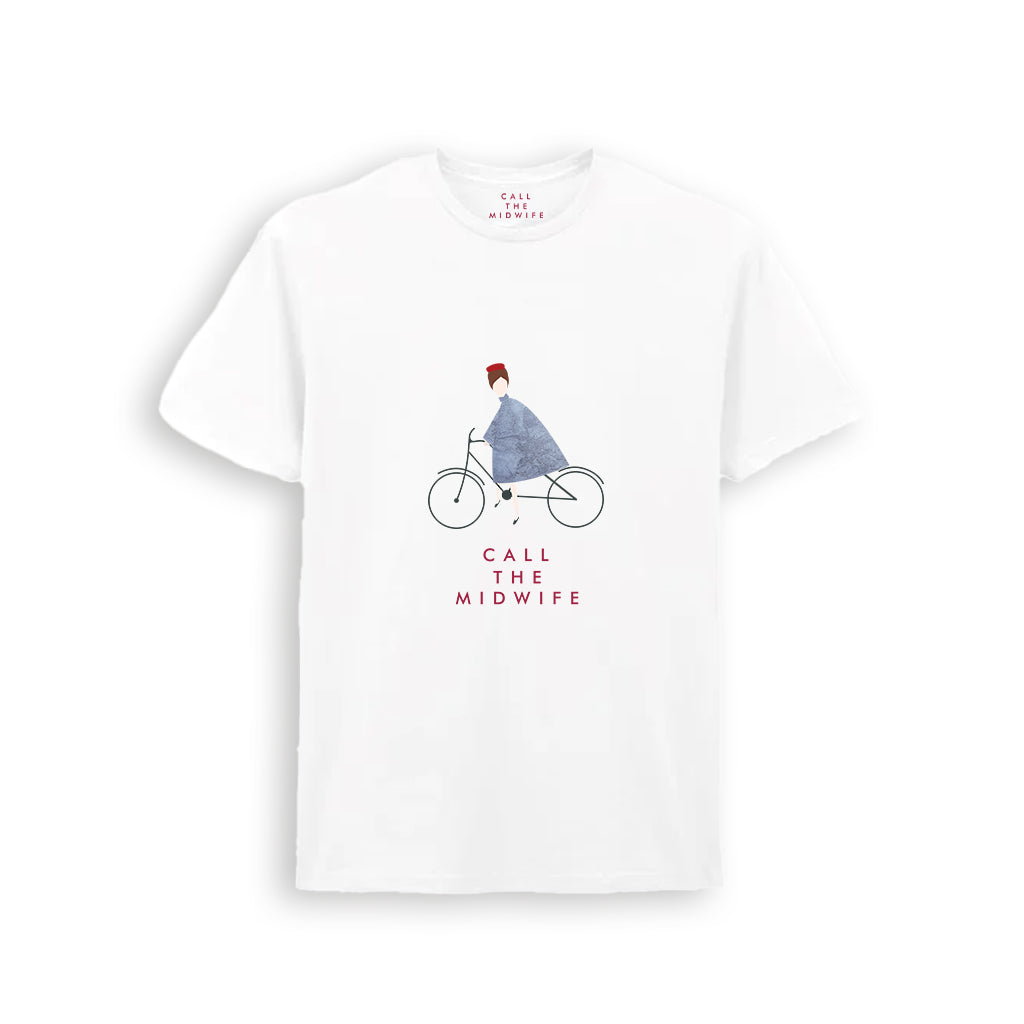 Call The Midwife "Midwife on Bicycle" 100% Cotton T-Shirt