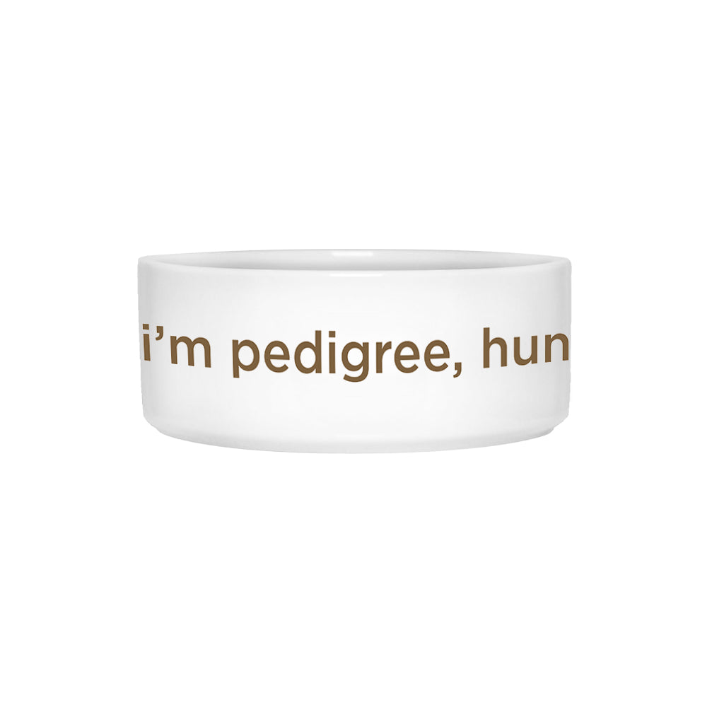I'm Pedigree, hun Pet Bowl