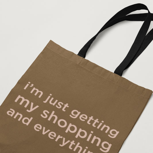 Just Getting My Shopping Edge-to-Edge Tote Bag