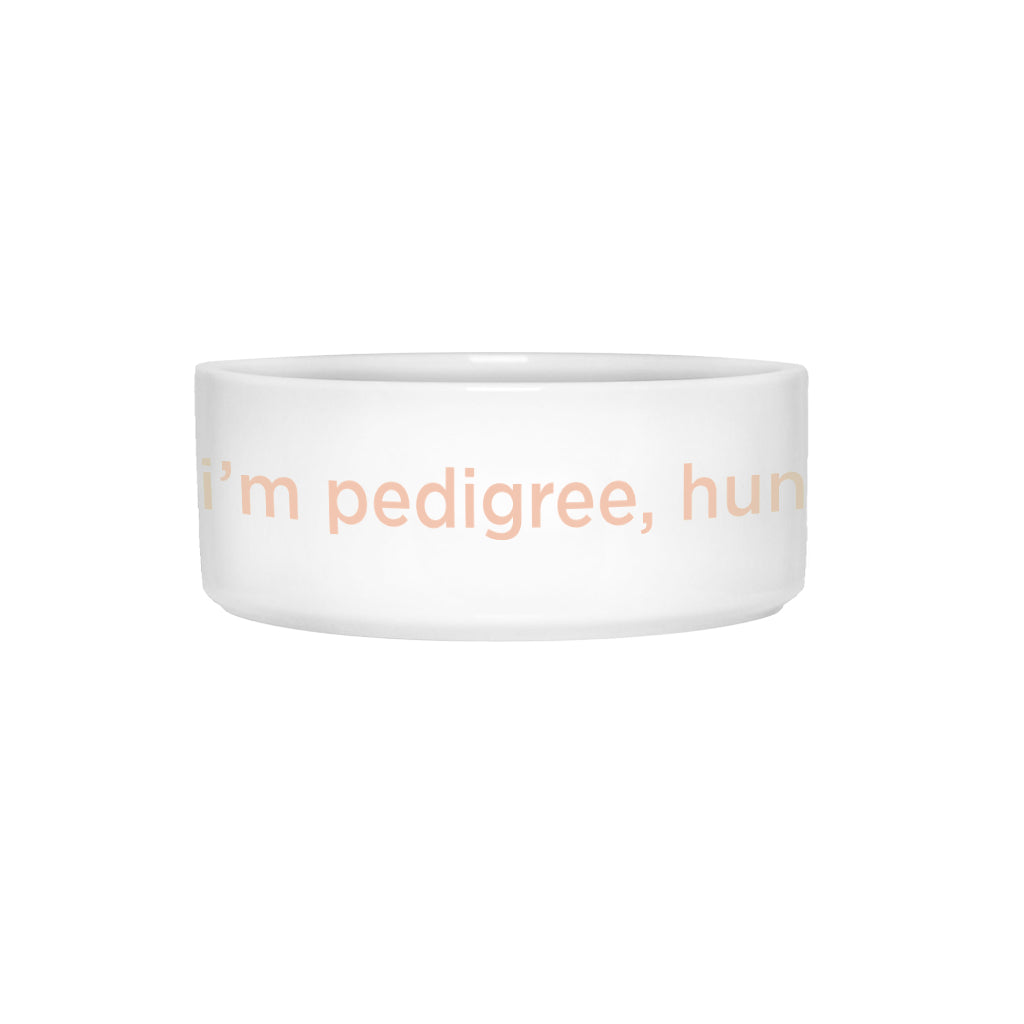 I'm Pedigree, hun Pet Bowl