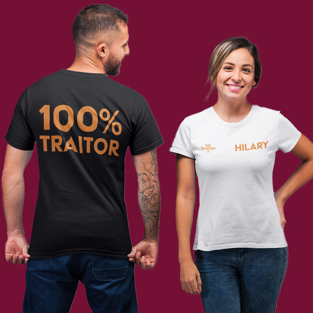 The Traitors - 100% Traitor Personalised with Logo Double Sided T-Shirt