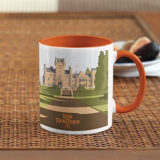 The Traitors Ardross Castle Mug | Dave Thompson Illustration | 11oz Ceramic Coffee Cup